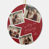 スクリプモダント写真コラージュ宗教クリスマス セラミックオーナメント (左)