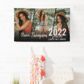 スクリプモダント写真コラージュ黒卒業 横断幕 (インサイチュ)