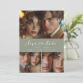 スクリプモダント写真コラージュSage Green セーブザデート (スタンド正面)