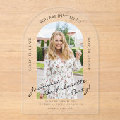 スクリプモダント写真バチェロレッテ招待状 アクリル招待状 (正面)