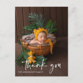 スクリプモダント写真ベビーありがとう ポストカード (正面)