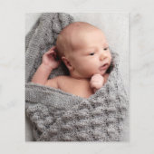 スクリプモダント写真ベビーサンキューカード (裏面)