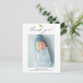 スクリプモダント写真ベビーサンキューカード サンキューカード (スタンド正面)