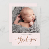 スクリプモダント写真ベビーサンキューカード サンキューカード (正面/裏面)