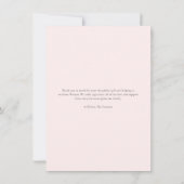 スクリプモダント写真ベビーサンキューカード サンキューカード (裏面)