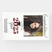 スクリプモダント写真マルーン垂直方向の卒業 横断幕 (横)