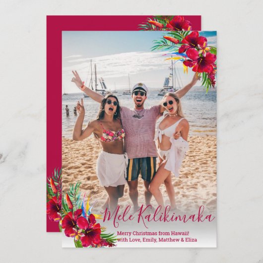 スクリプモダント写真メレカリキマカクリスマス シーズンカード (正面/裏面)