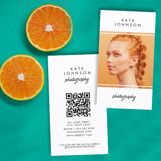 スクリプモダント写真家QRコードソーシャルメディア 名刺