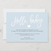 スクリプモダント写真男の赤ちゃん誕生発表 案内状 (裏面)