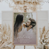 スクリプモダント写真赤面ピンク結婚のサイン ポスター