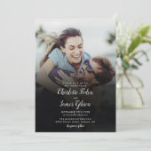 スクリプモダント写真QRコー結婚ド 招待状 (スタンド正面)