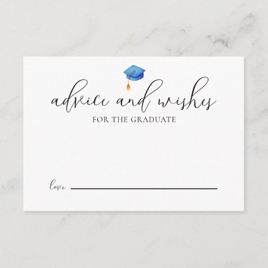 スクリプモダント卒業アドバイスブルー卒業 エンクロージャーカード (正面)