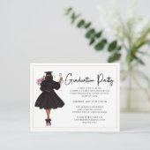 スクリプモダント卒業パーティの招待状 ポストカード (スタンド正面)