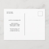 スクリプモダント卒業パーティの招待状 ポストカード (裏面)