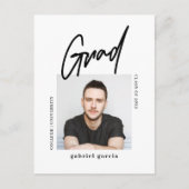 スクリプモダント卒業パーティの招待状 ポストカード (正面)