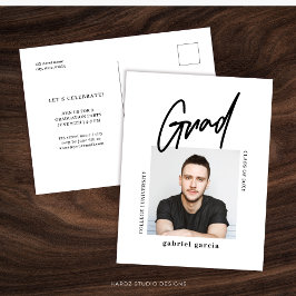 スクリプモダント卒業パーティの招待状 ポストカード