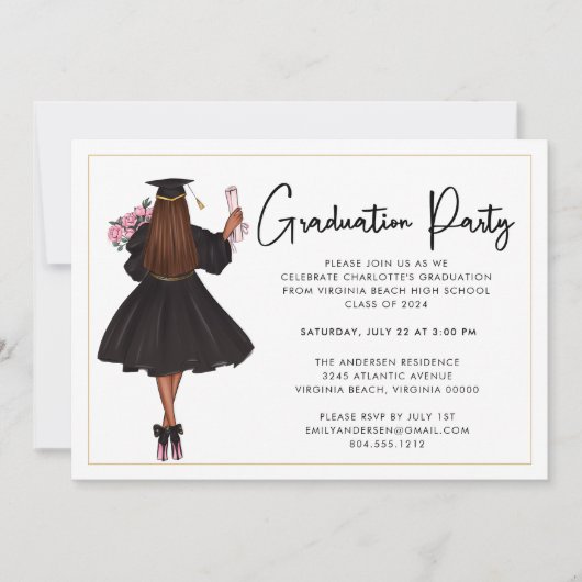 スクリプモダント卒業パーティの招待状 招待状 (正面)