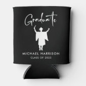 スクリプモダント卒業パーティブラック 缶クーラー (正面)