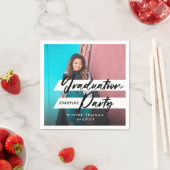 スクリプモダント卒業パーティーお祝い写真 スタンダードカクテルナプキン (インサイチュ)