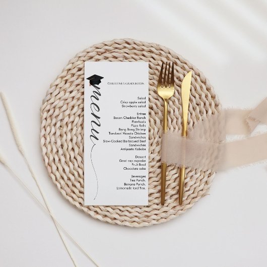 スクリプモダント卒業パーティーのディナーメニュー メニュー