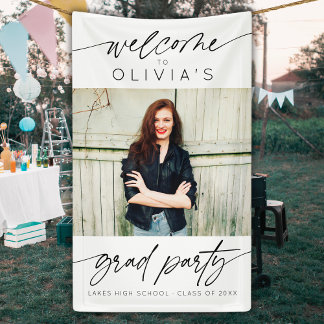 スクリプモダント卒業パーティーの写真へようこそ 横断幕