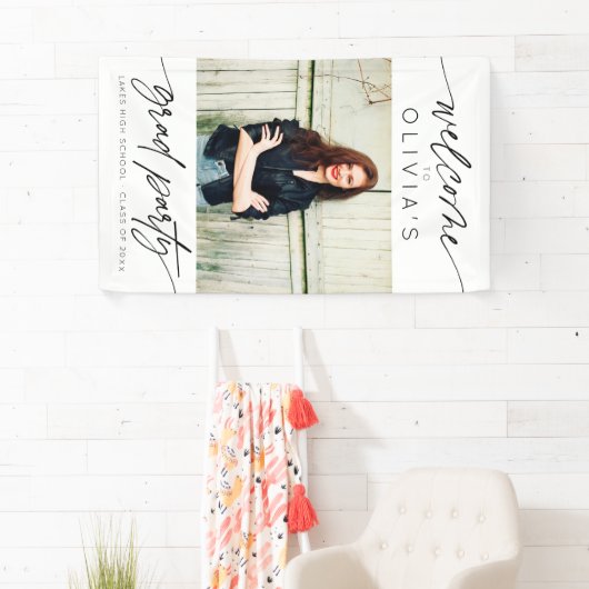 スクリプモダント卒業パーティーの写真へようこそ 横断幕 (インサイチュ)