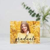 スクリプモダント卒業パーティー招待状写真B インビテーションポストカード (スタンド正面)