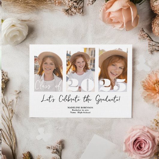 スクリプモダント卒業パーティー5フォトクラス 招待状