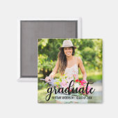 スクリプモダント卒業写真B Sq マグネット (正面/裏面)