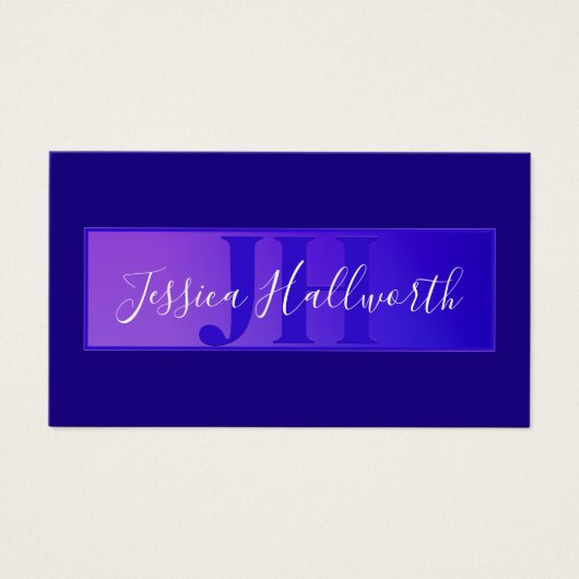 スクリプモダント名とモノグラムグラデーション紫 (正面)