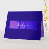 スクリプモダント名とモノグラムグラデーション紫 カード (黄色い花)