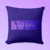 スクリプモダント名とモノグラムグラデーション紫 クッション