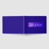 スクリプモダント名とモノグラムグラデーション紫 ゲストブック (全面)