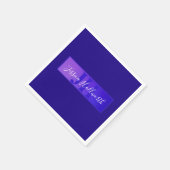 スクリプモダント名とモノグラムグラデーション紫 スタンダードカクテルナプキン (角)