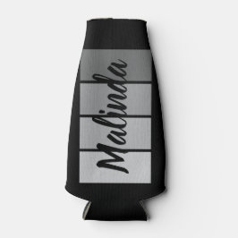 スクリプモダント名デザイン – ブラックミニマル ボトルクーラー