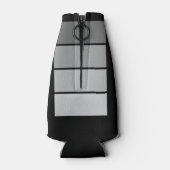 スクリプモダント名デザイン – ブラックミニマル ボトルクーラー (裏面)