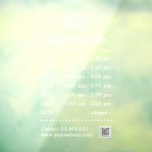 スクリプモダント名ハートロゴ営業時間白 ウィンドウサイン (シート3)