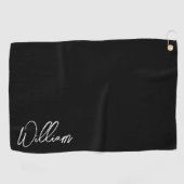 スクリプモダント名パーソナライズされたゴルフタオル ゴルフタオル (横)