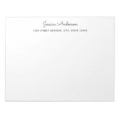 スクリプモダント名パーソナライズされたメモ帳 ノートパッド (正面)