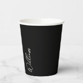 スクリプモダント名パーソナライズされた紙カップ 紙コップ (左)