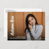 スクリプモダント名フォトコラージュガール卒業 案内ポストカード (正面/裏面)