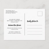 スクリプモダント名フォトコラージュガール卒業 案内ポストカード (裏面)