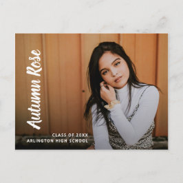 スクリプモダント名フォトコラージュガール卒業 案内ポストカード