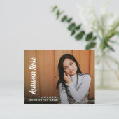 スクリプモダント名フォトコラージュガール卒業 案内ポストカード (スタンド正面)