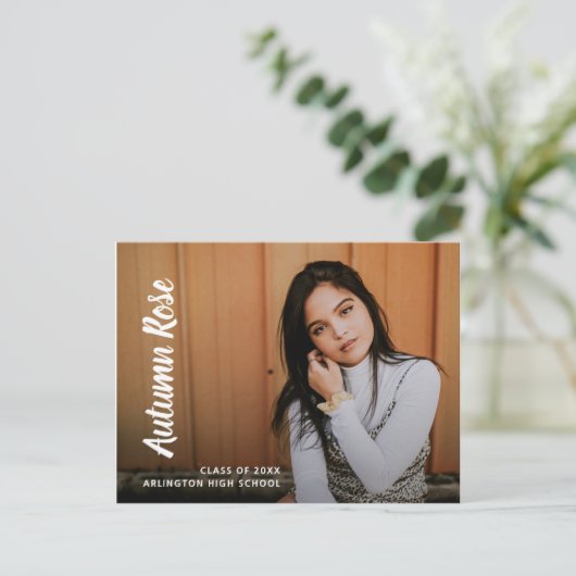 スクリプモダント名フォトコラージュガール卒業 案内ポストカード (スタンド正面)