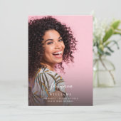 スクリプモダント名フォト卒業パーティー垂直LT 招待状 (スタンド正面)