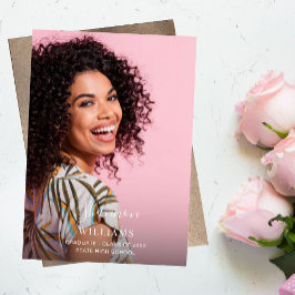 スクリプモダント名フォト卒業パーティー垂直LT 招待状