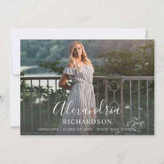 スクリプモダント名フォト卒業 – LGR名 招待状 (正面)