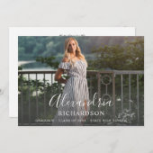 スクリプモダント名フォト卒業 – LGR名 招待状 (正面/裏面)