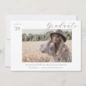 スクリプモダント名写真卒業のお知らせ4 招待状 (正面)